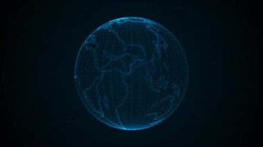 İzole edilmiş 3 boyutlu dişin dönüşümlü görüntüsü. Siyah, beyaz ve yeşil arka plan. 4K.