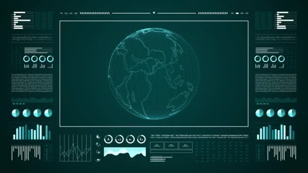 Rotating View Isolated Tooth Black White Green Background — Stock Video