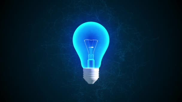 Glühbirne Symbol Für Intelligente Idee Oder Kreatives Und Innovatives Denken — Stockvideo