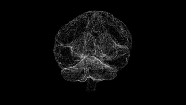 人間の脳のアニメーション3D 人工知能だ — ストック動画