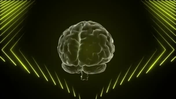 Animazione Cerebrale Effetti Neon Animazione Creativa Loopable Infinito — Video Stock