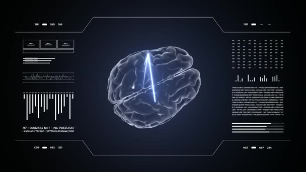 Медична Абстрактна Анімація Uhd Інтерфейс Лабораторної Панелі Дослідження Людини Діагностичному — стокове відео