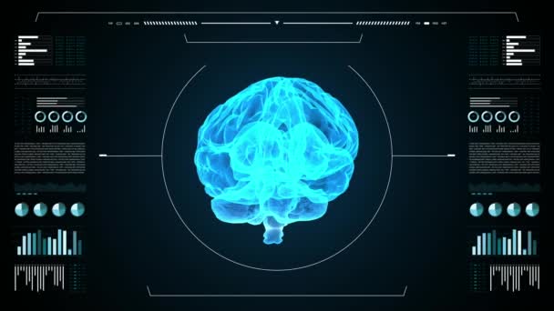 Медицинская Uhd Абстрактная Анимация Интерфейс Приборной Панели Лаборатории Исследование Человека — стоковое видео