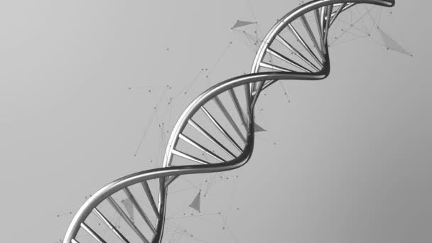 Dna構造 デオキシリボ核酸 医学Rna研究と生物遺伝分子研究室研究のための3Dアニメーション — ストック動画