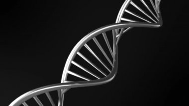 DNA yapısı - Deoksiribonükleik asit. Tıbbi bilimsel RNA araştırması ve biyoloji genetik moleküler laboratuvar çalışması için üç boyutlu animasyon. 4K.