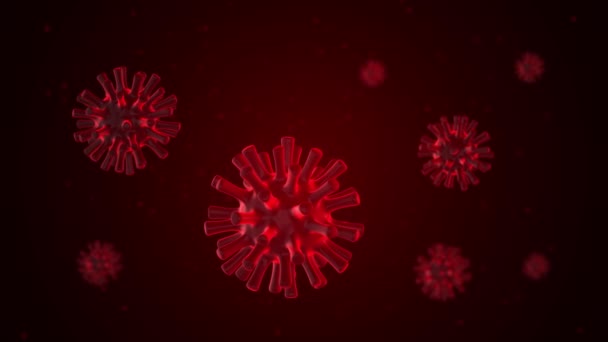 Konceptuell Bakgrundsanimation Covid Eller 2019 Ncov Coronavirus — Stockvideo