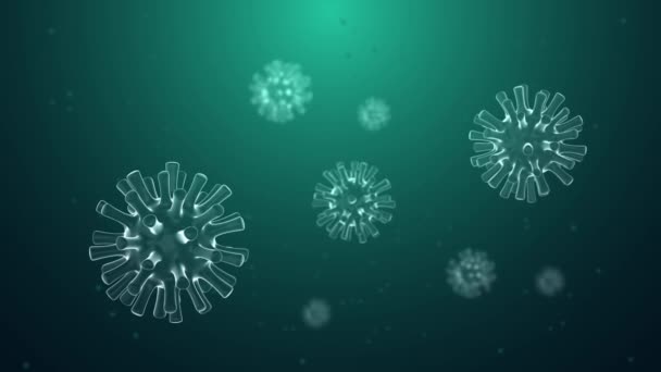 Covid 19または2019 Ncovコロナウイルスの概念的背景アニメーション3D — ストック動画