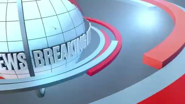 Breaking News Ouverture Animation Concept Branding Canal Information Ouvert — Video
