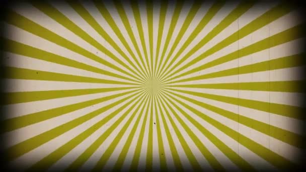 Sunburst Vintage Stralen Achtergrond Roterende Retro Zonnestraal Animatie Achtergrond Animatie — Stockvideo