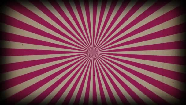 Sunburst Vintage Rays Background Rotating Retro Sun Ray Animation Background — Stock Video