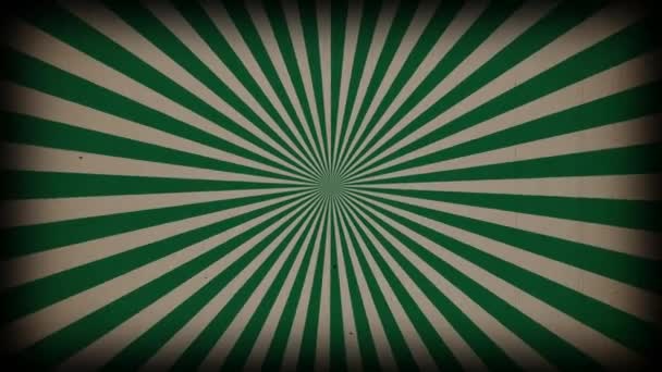 Sunburst Vintage Stralen Achtergrond Roterende Retro Zonnestraal Animatie Achtergrond Animatie — Stockvideo