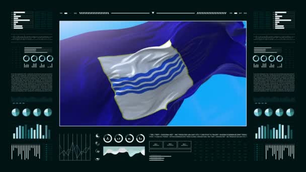 Basilicata 意大利的信息分析报告和财务数据 信息图形显示动画与旗帜 列号码和饼图 科学和医学专题 — 图库视频影像