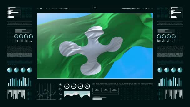 Lombardia Italia Report Analisi Informativa Dati Finanziari Animazione Grafica Infografica — Video Stock