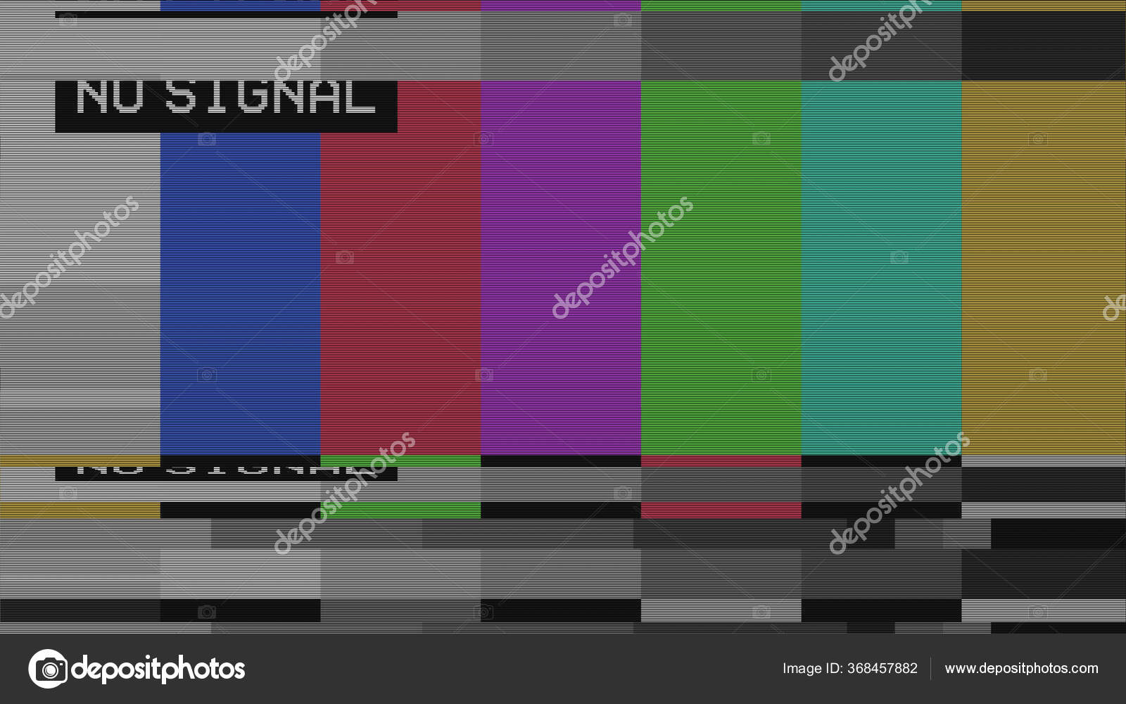 Analog TV signal with glitching effect. , Stock Video