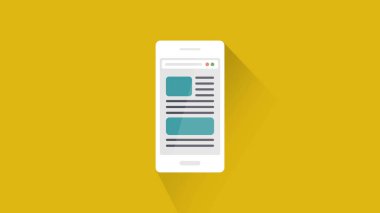 Akıllı telefon üzerindeki web tarayıcı gezinti veya belge sayfaları.