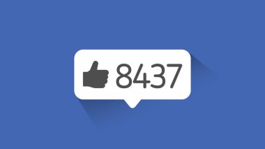 Sosyal ağ sayaç simgesine sahip kabarcıklar