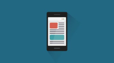 Akıllı telefon üzerindeki web tarayıcı gezinti veya belge sayfaları.