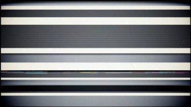 Vintage VHS (Video Home System) gürültü ve obje etkisini bozar. Eski bir kaset ya da eski bir TV 'de arıza var. Sinyal yok. Arıza efekti.