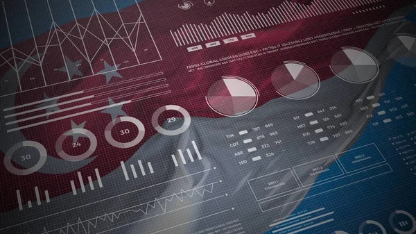 Singapore Statistik Infografik Finansmarknadsdata Analys Och Rapporter Siffror Och Diagram — Stockfoto