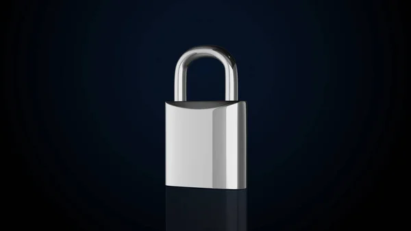 3次元南京錠 安全と保護の概念のシンボル — ストック写真