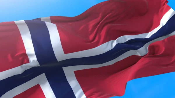 Norway Waving Flag Norwegian Background — стокове фото
