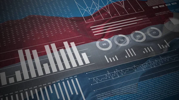 Luxemburg Statistik Infografik Finansmarknadsdata Analys Och Rapporter Siffror Och Diagram — Stockfoto