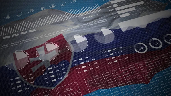 Eslovaquia Informes Análisis Informativos Datos Financieros Visualización Infografías Con Bandera —  Fotos de Stock