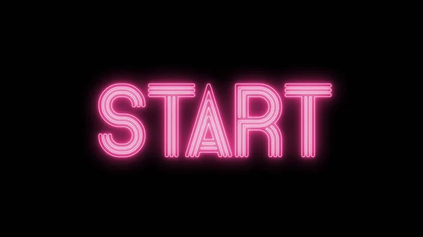 Start message. Vintage text. Neon effect opening clip.