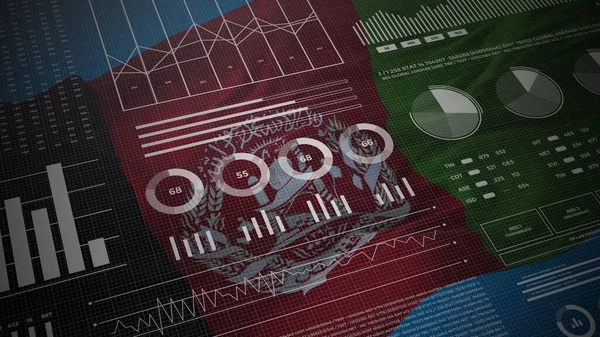 Afganistán Informes Análisis Informativos Datos Financieros Visualización Infografías Con Bandera — Foto de Stock