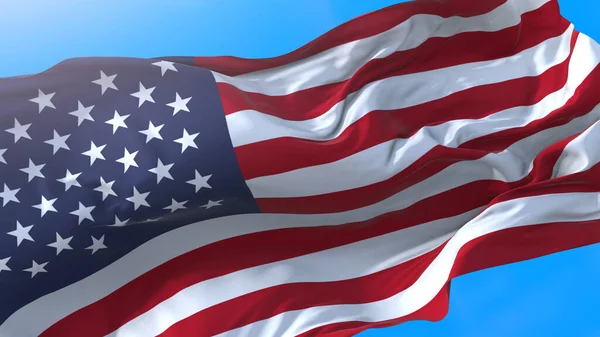 국기를 흔들며 성조기와 미국의 — 스톡 사진