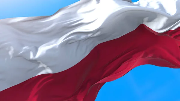 Polaca Ondeando Bandera Con Fondo Polaco Alemán Realista Historia Polonia —  Fotos de Stock