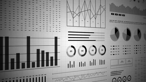 Estadísticas Datos Del Mercado Financiero Análisis Informes Números Gráficos Infografías — Foto de Stock