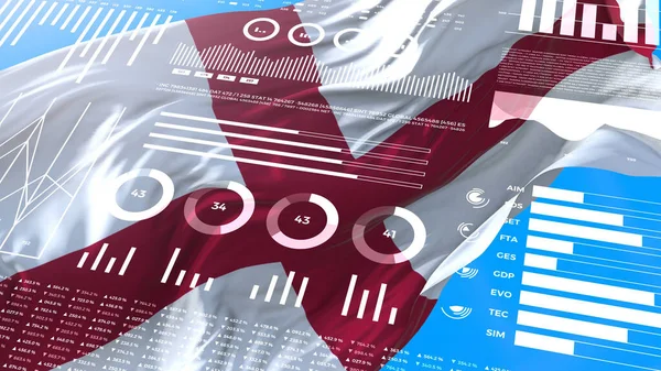 Inglaterra Informes Análisis Informativos Datos Financieros Visualización Infografías Con Bandera — Foto de Stock