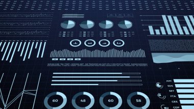 İstatistikler, finans piyasası verileri, analiz ve raporlar, rakamlar ve grafikler. 3d bilgi grafikleri.