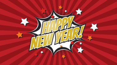 Comic Pop Art metni, konuşma baloncuğu mesajı patlaması.