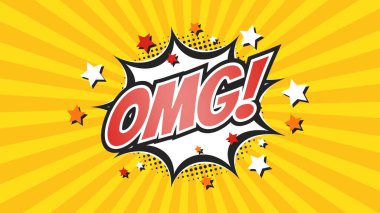 Comic Pop Art metni, konuşma baloncuğu mesajı patlaması.