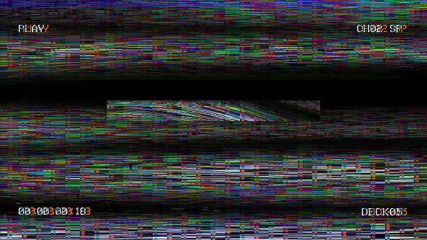 Vintage Vhs Video Home System Defectos Ruido Efecto Artefactos Error —  Fotos de Stock