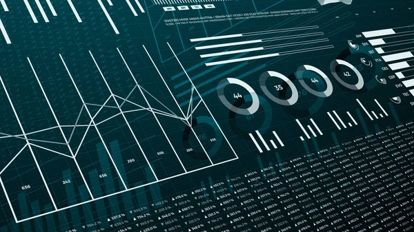 Estadísticas Datos Del Mercado Financiero Análisis Informes Números Gráficos Infografías — Foto de Stock