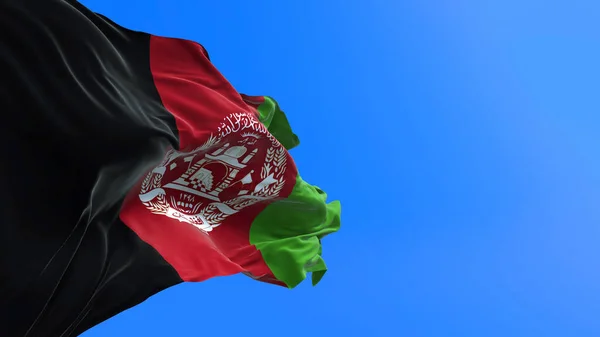 Afghánistánská Vlajka Realistické Vlnění Vlajky Pozadí — Stock fotografie