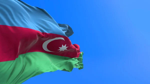 Ázerbájdžánská Vlajka Realistické Vlnění Vlajky Pozadí — Stock fotografie