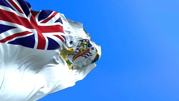 British Antarctic Territory Flag Realistic Waving Flag Background — Stock Photo, Image