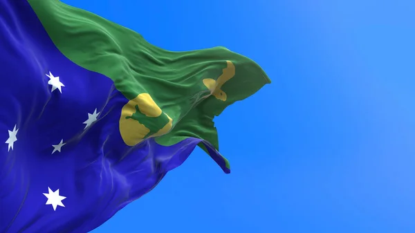 Christmas Island Flag Realistic Waving Flag Background — Stock Photo, Image