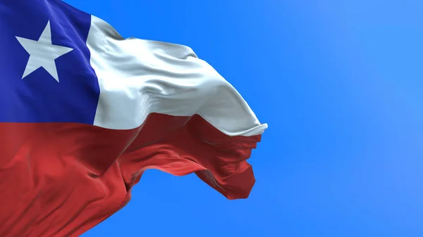 Şili Bayrağı Gerçekçi Bayrak Sallama Arkaplanı — Stok fotoğraf