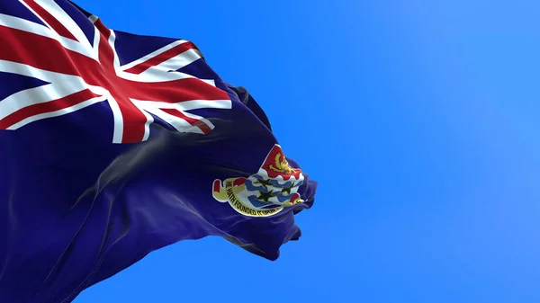 Bandiera Isole Cayman Realistico Sventolando Bandiera Sfondo Foto Stock Royalty Free
