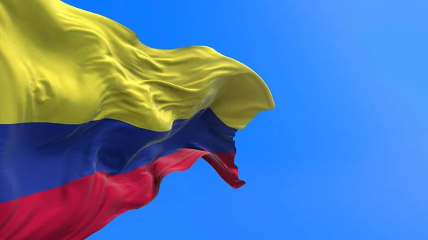 Colombia Bandiera Realistico Sventolando Bandiera Sfondo Fotografia Stock