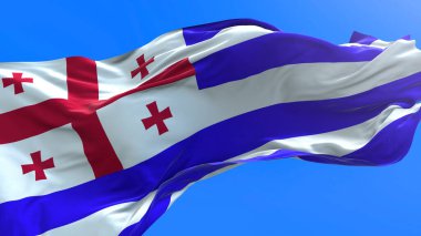 Ajaria bayrağı - 3D gerçekçi bayrak sallama arkaplanı