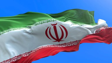 İran bayrağı - 3D gerçekçi bayrak sallama arkaplanı