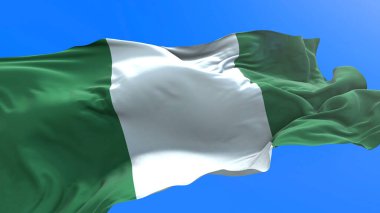 Nijerya bayrağı - 3D gerçekçi bayrak sallama arkaplanı
