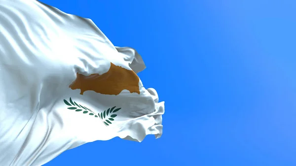 Cipro Bandiera Realistico Sventolando Bandiera Sfondo — Foto Stock