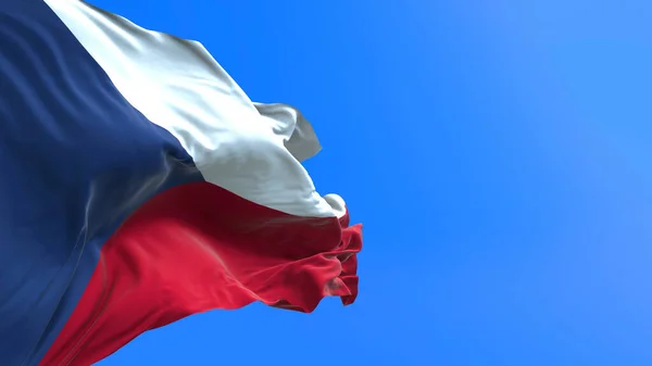 Czech Republic Flag Realistic Waving Flag Background — Stock Photo, Image